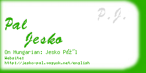 pal jesko business card